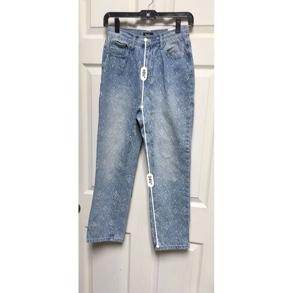 0130 Simple Society High Rise Patterned Women Size 3 26 Juniors Crop Ankle - Picture 3 of 9